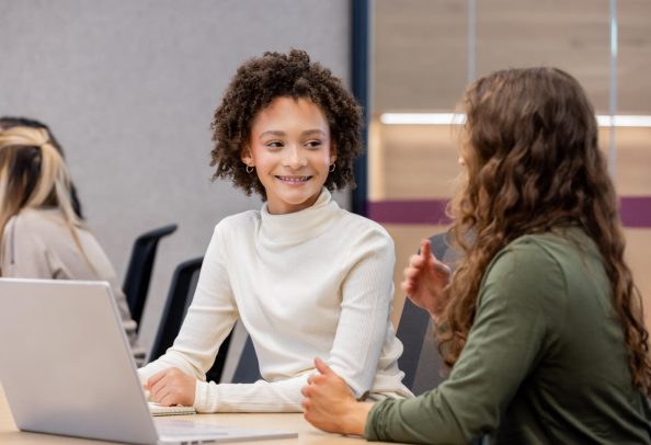 A young adult receives an ADHD evaluation from a trained professional.